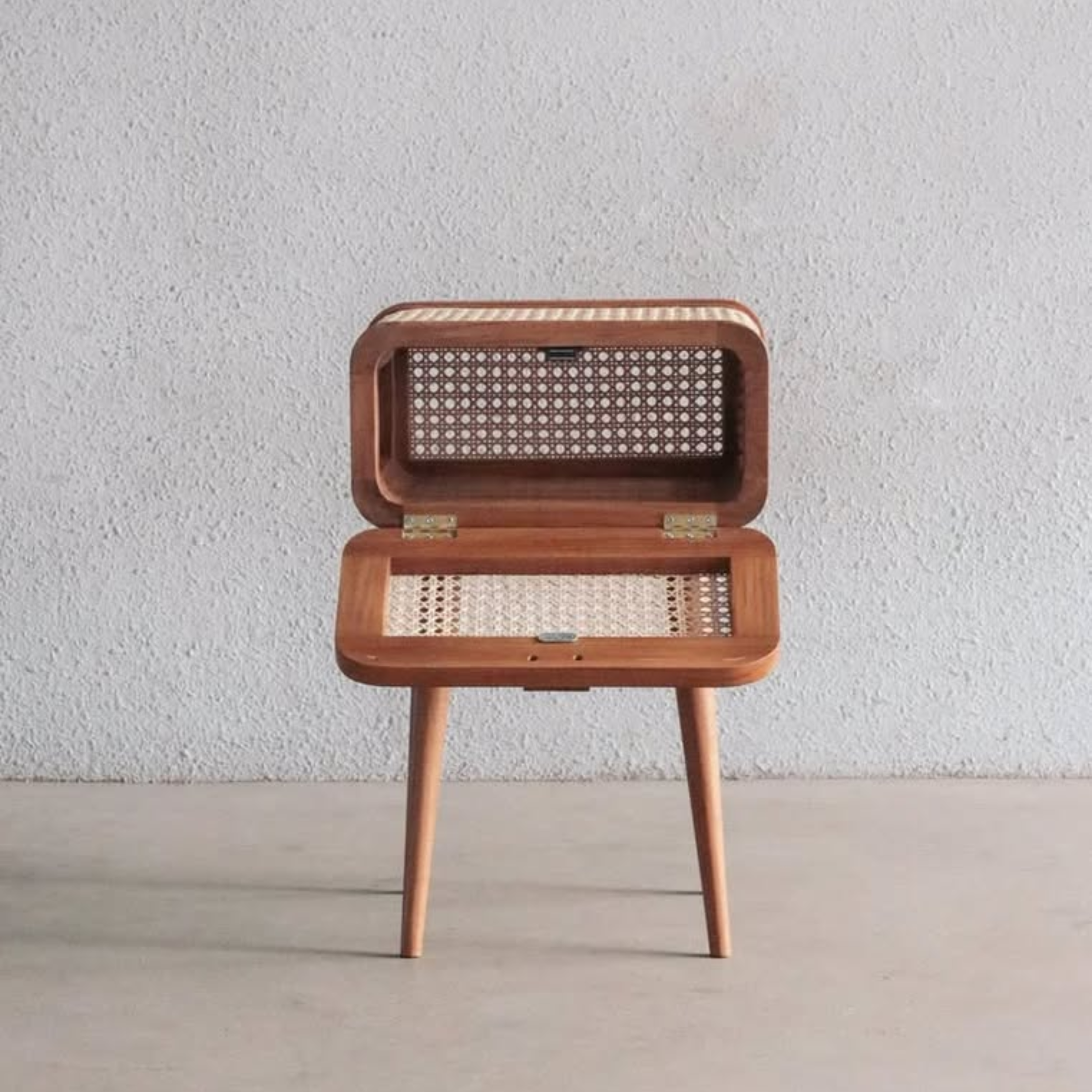 Solid Wood Rattan Side cabinet