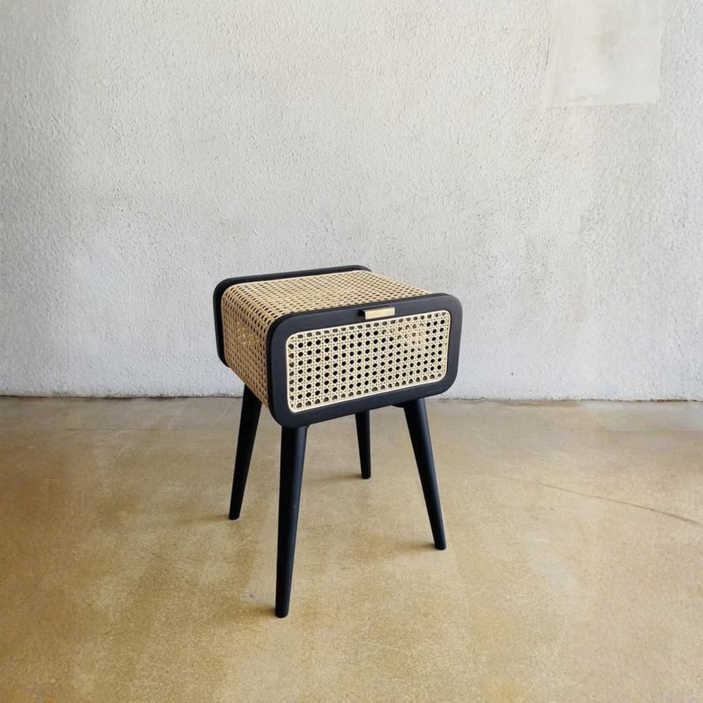 Solid Wood Rattan Side cabinet