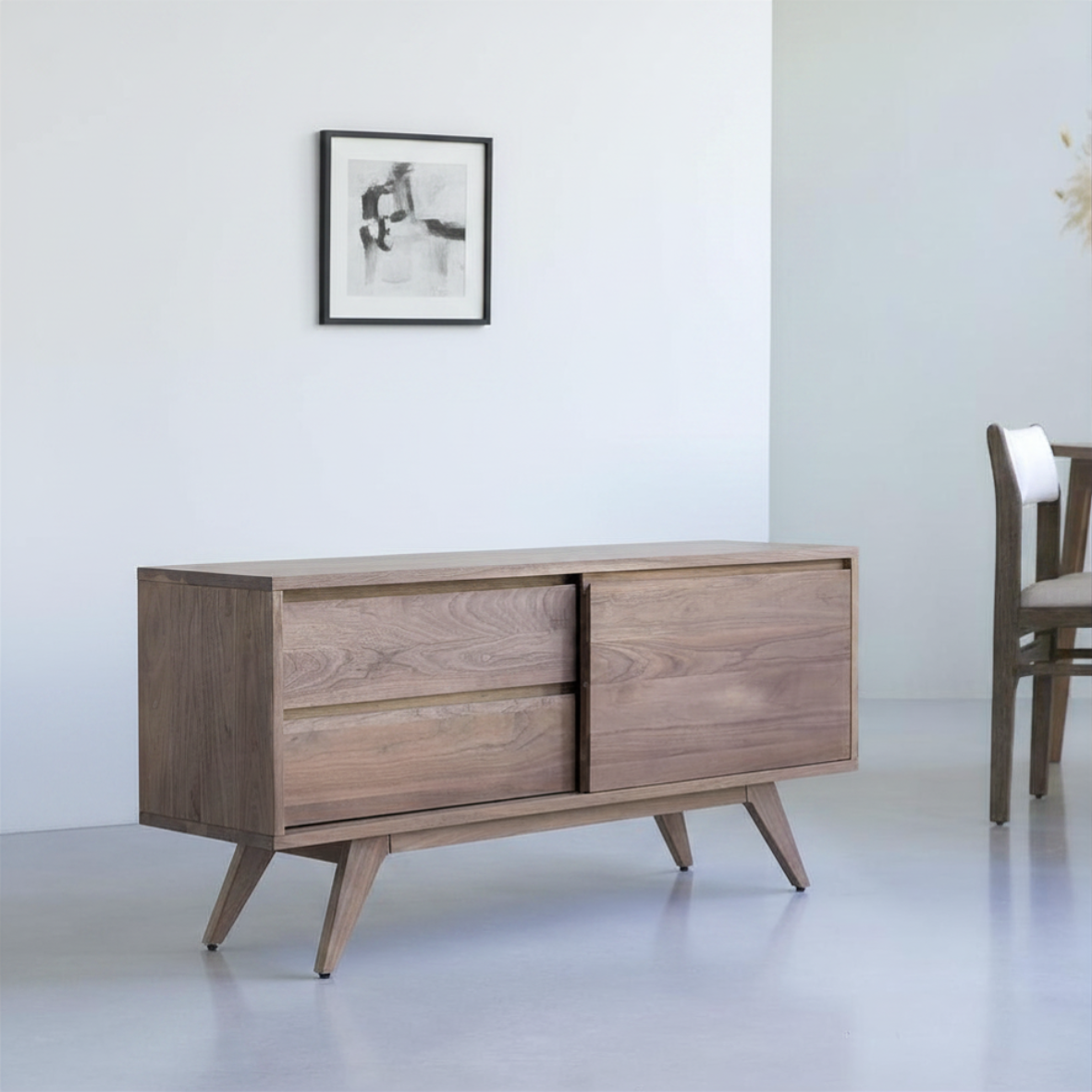Solid Wood Walnut color cabinet (WITH PRODUCT SHOWCASE IN SHOWROOM)