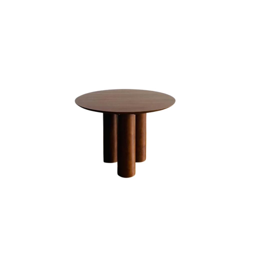 Solid Brown Wood Dining Table