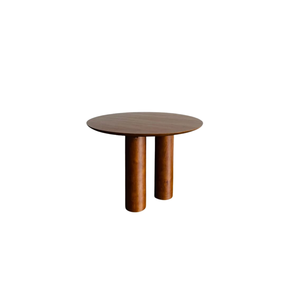 Solid Brown Wood Dining Table