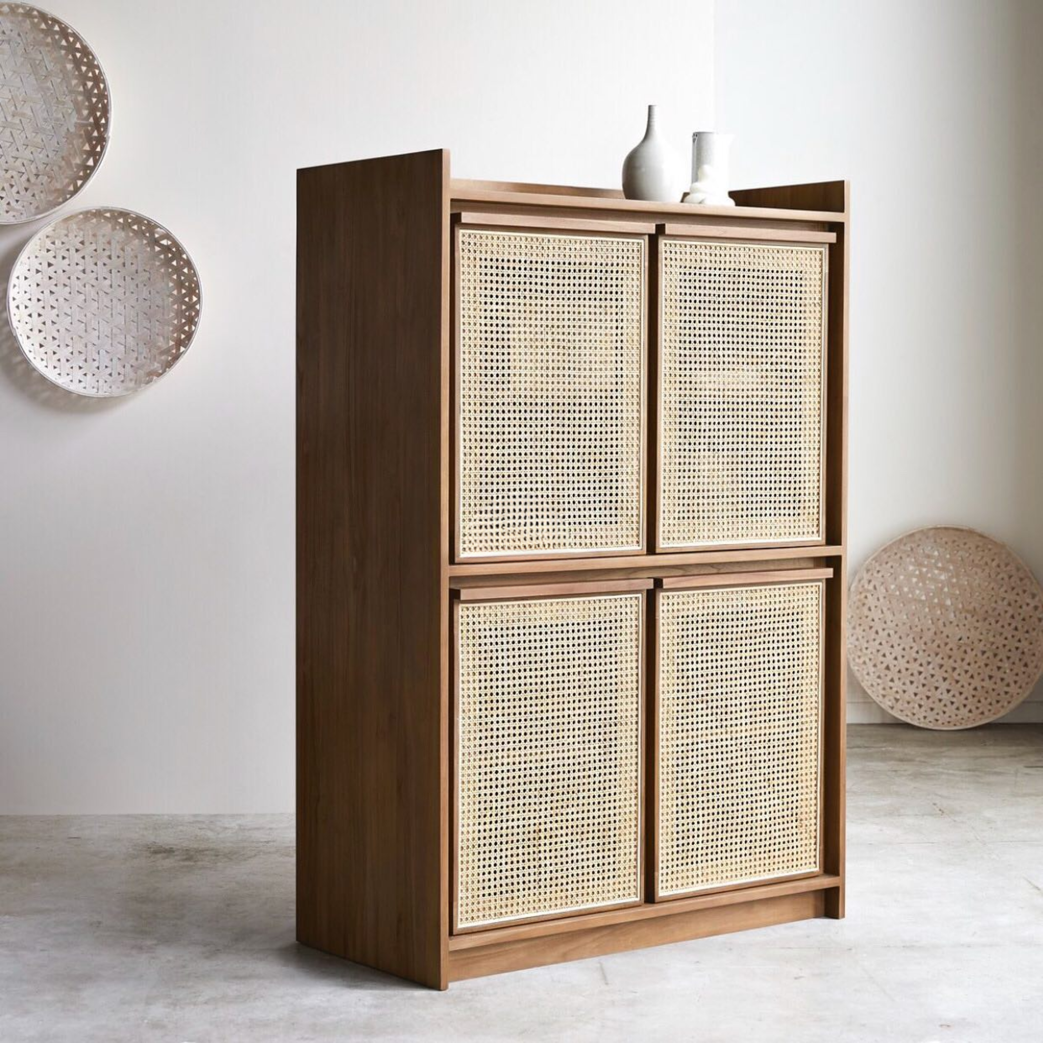 Solid Wood Tall Cabinet