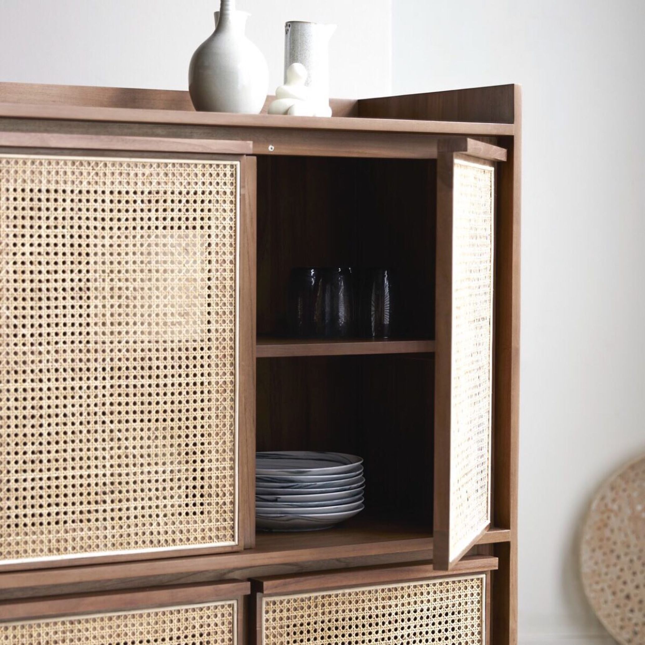 Solid Wood Tall Cabinet