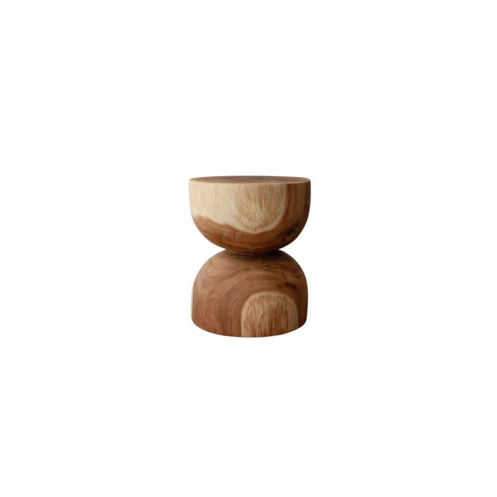 Round Sold Wood Side Table
