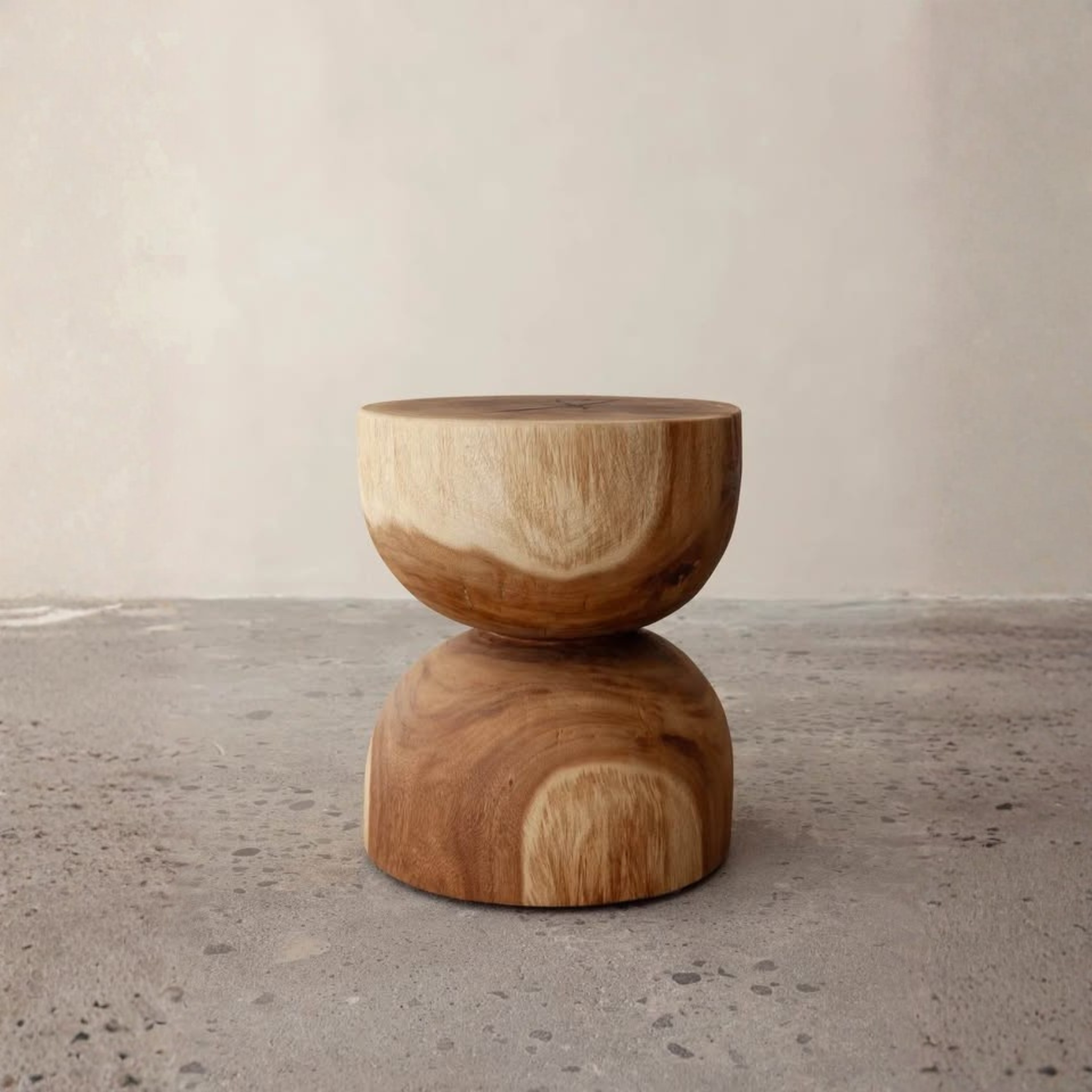 Round Sold Wood Side Table