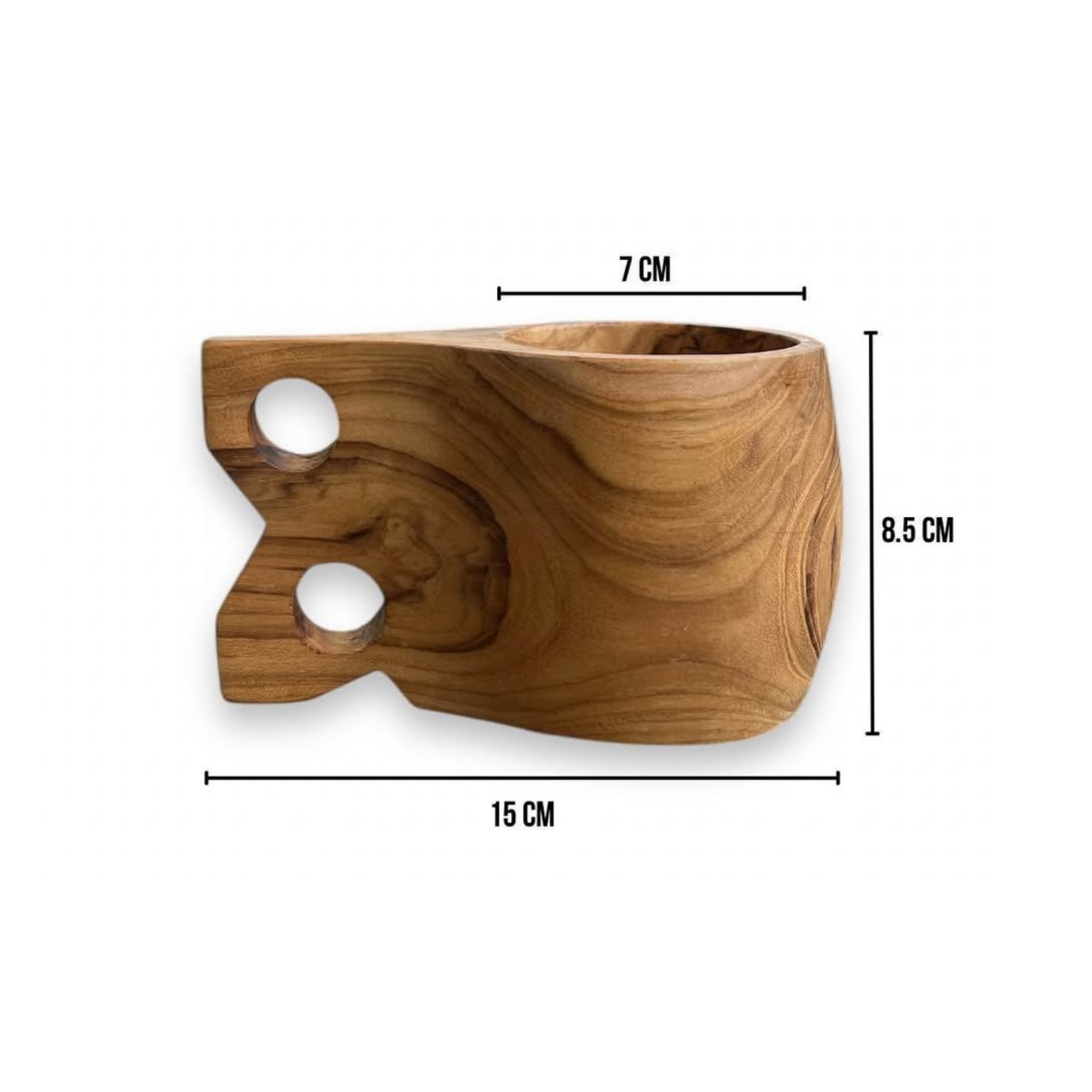 Solid Teak Wood Mug
