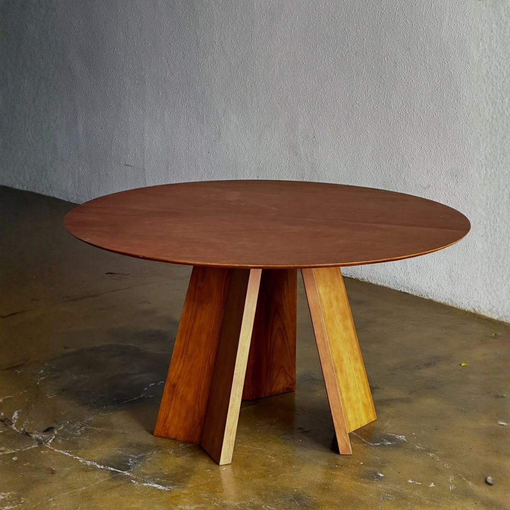 Solid Wood Walnut ColorRound Dining Table