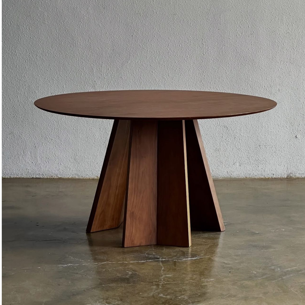 Solid Wood Walnut ColorRound Dining Table
