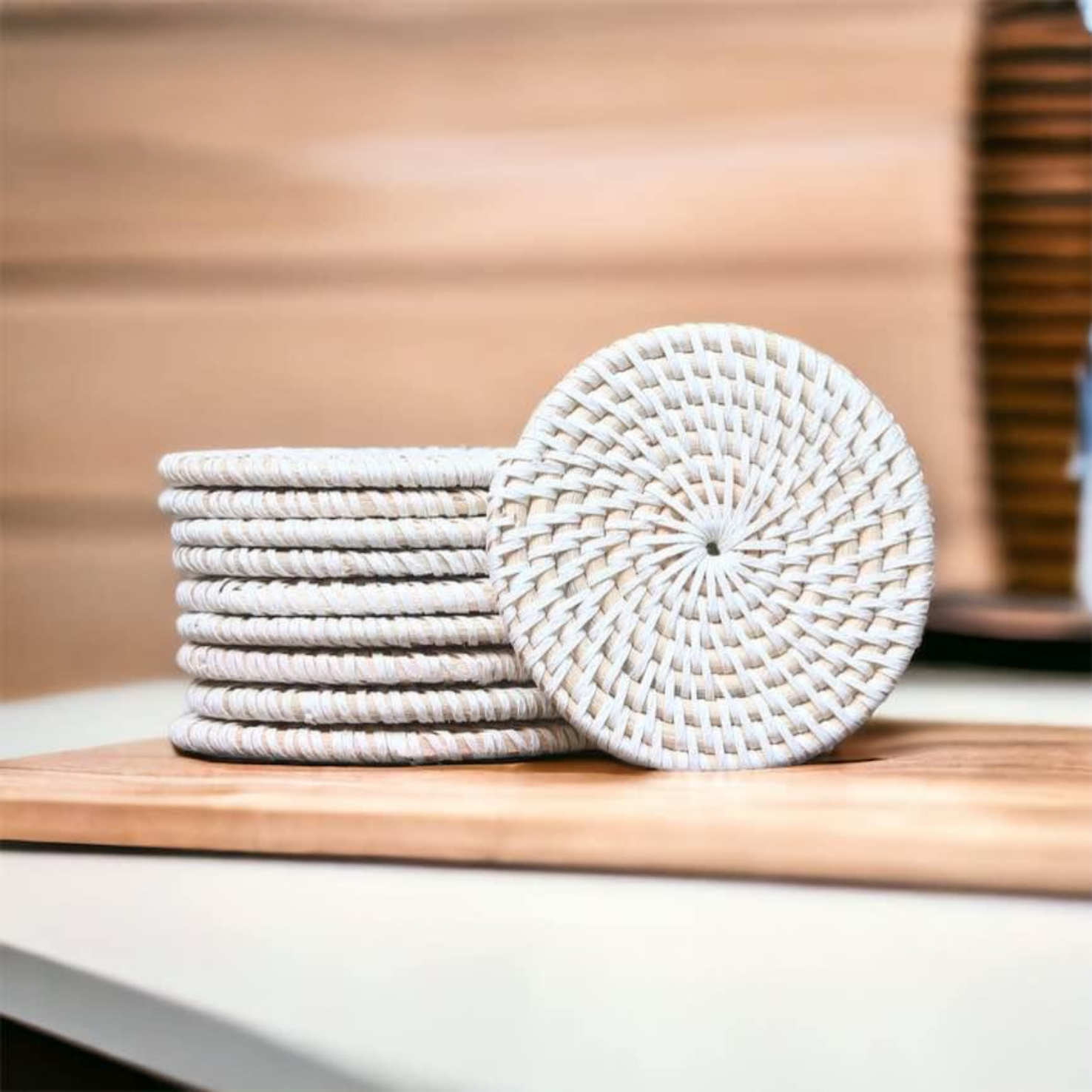 Rotan Coaster 10 pc