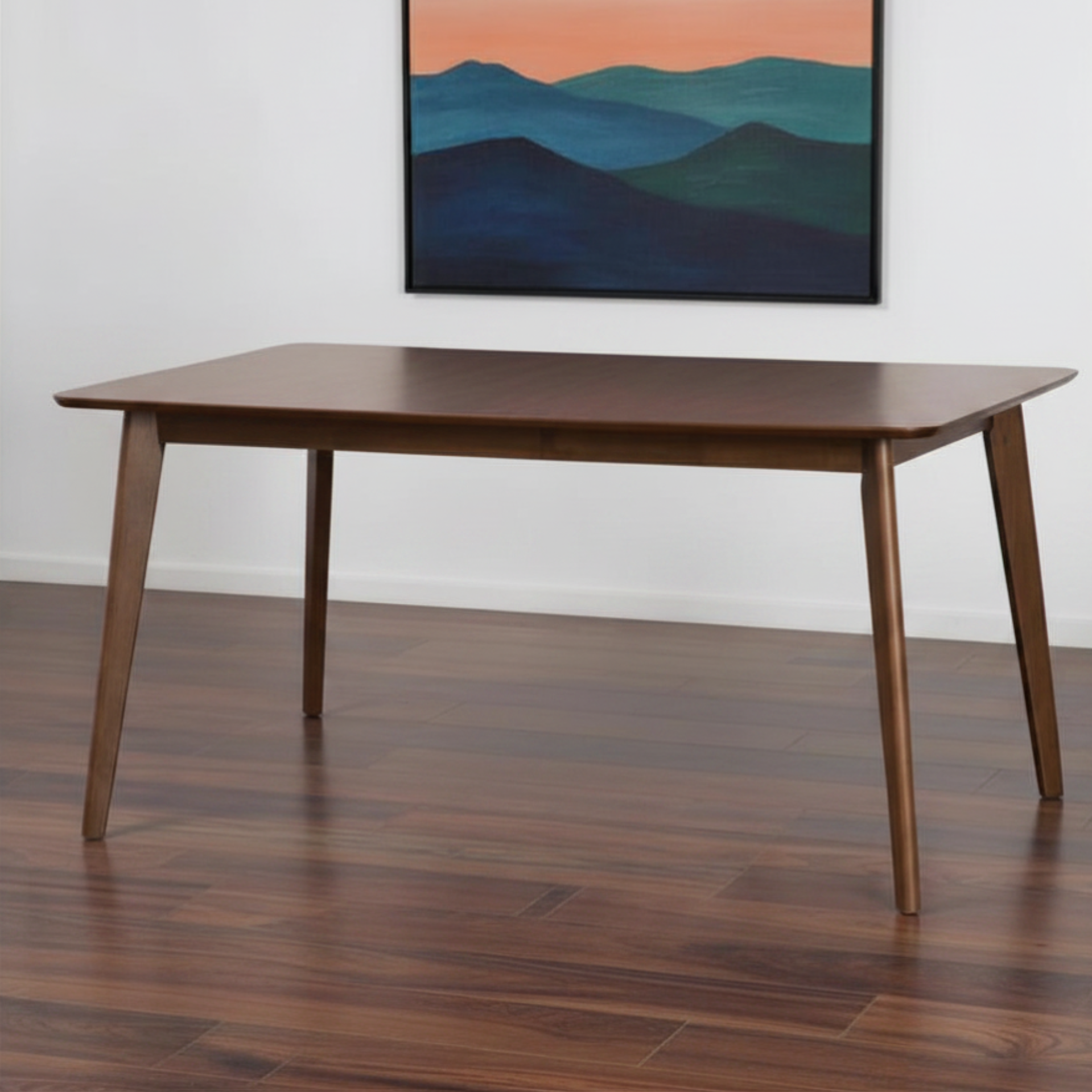 Solid Wood rectangular table (with product display)