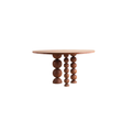 Solid Walnut color Teak Wood Dining Tablke