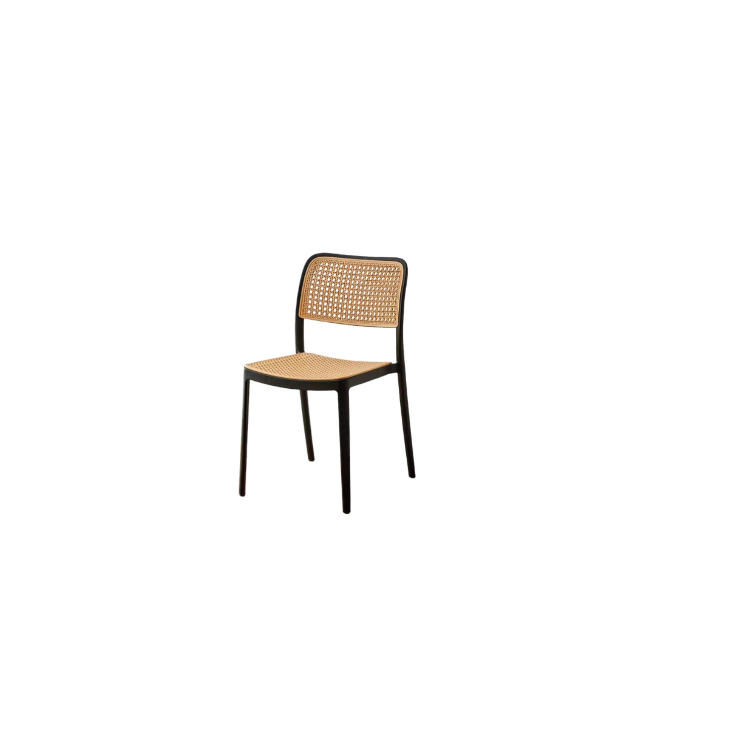 Solid Wood Chair with Rattan