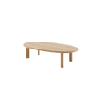 Solid Wood Oval Shape Coffee Table