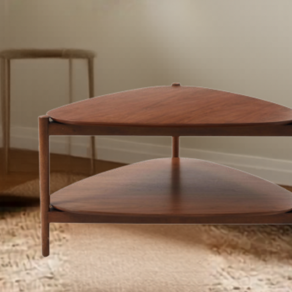 Solid Wood Triangular Coffee Table