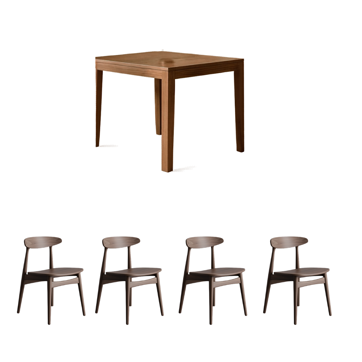 Solid Wood Square Dining tables and chairs (With Product Showcase)