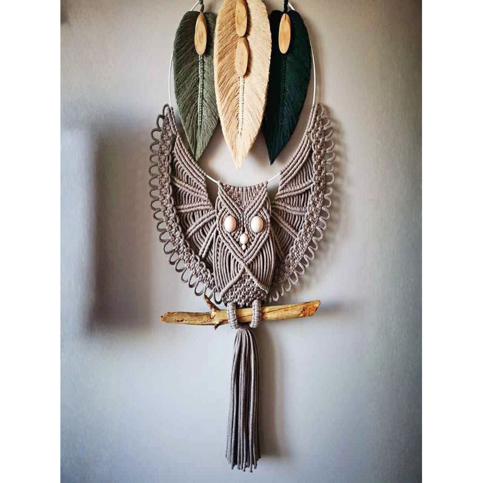 Macrame Owl Wall Deco