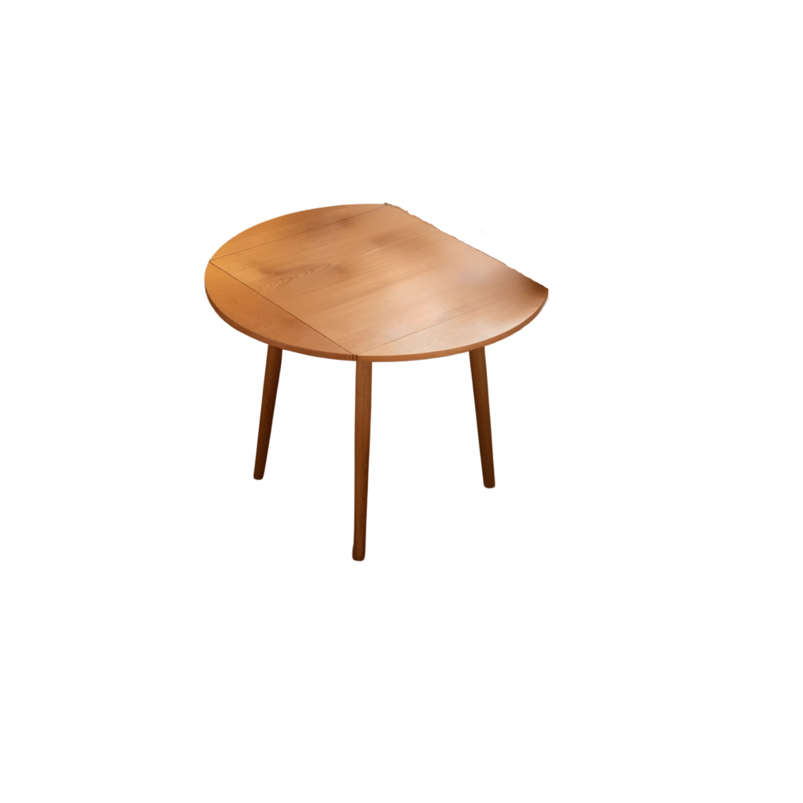 Round Solid Wood Dining Table fold 4 sides