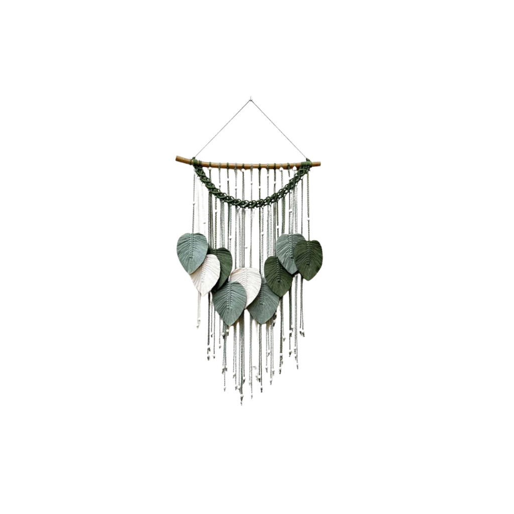 Handmade Macrame Leaves Wall Deco