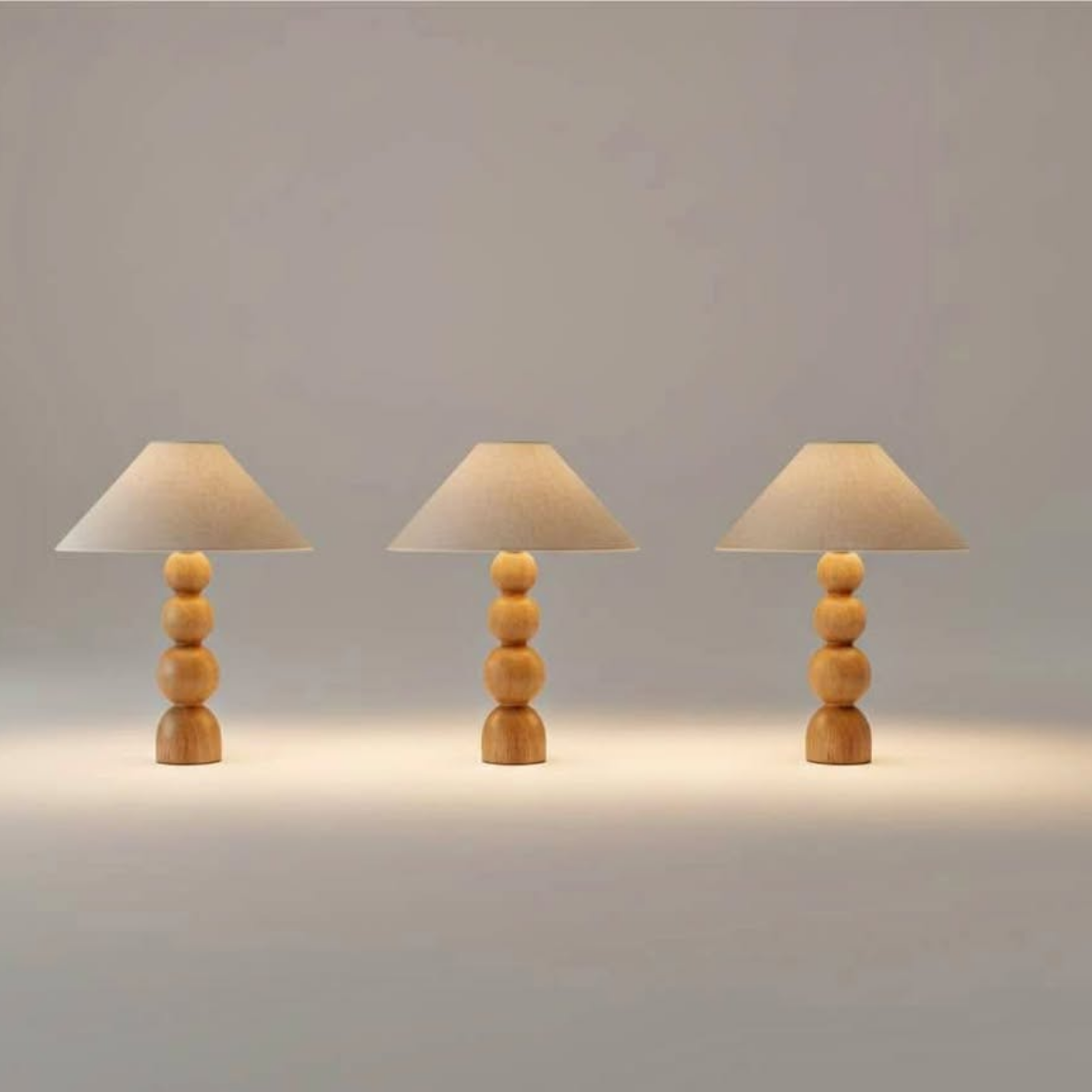 Table Lamp with Solid Wood