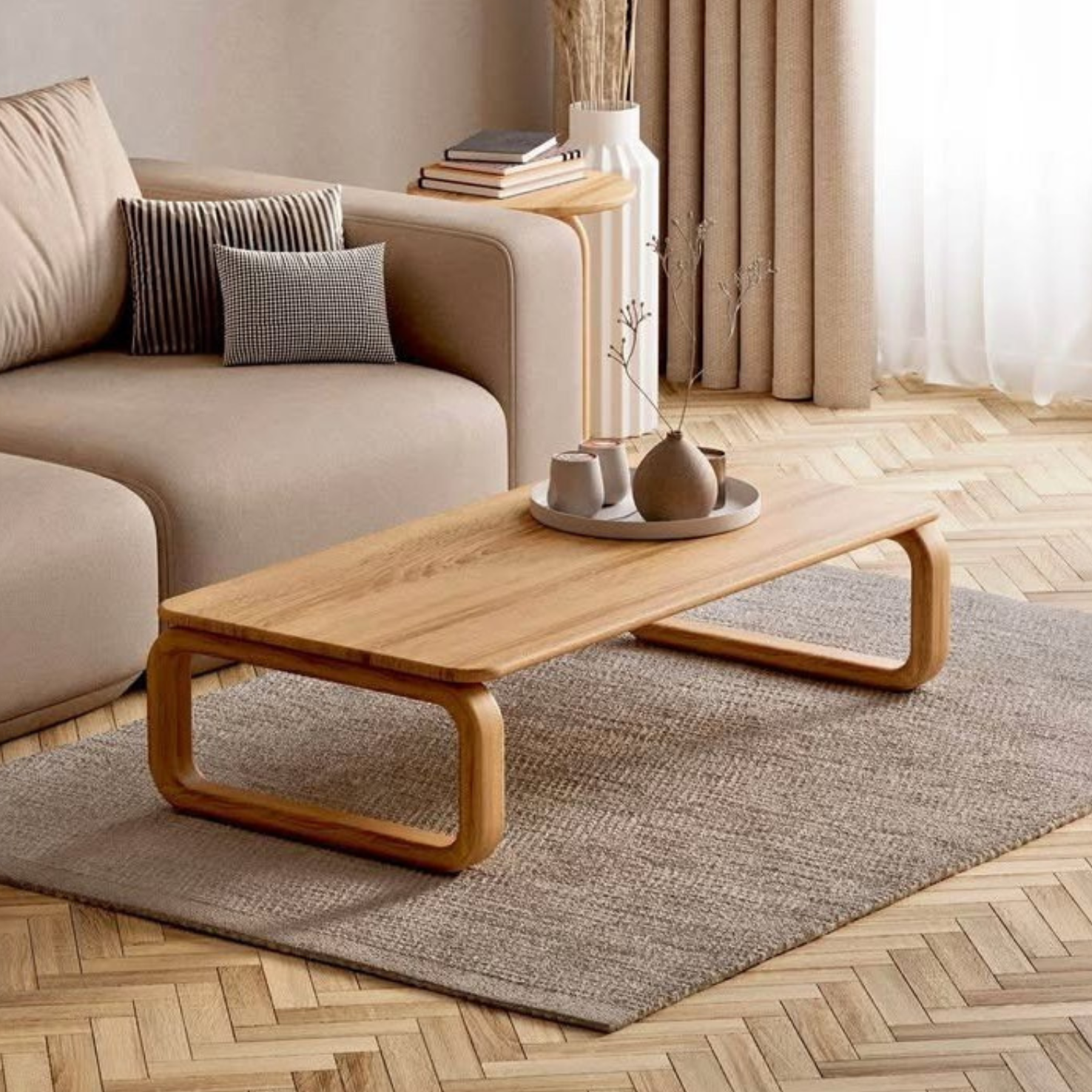 Solid Wood rectangular coffee table