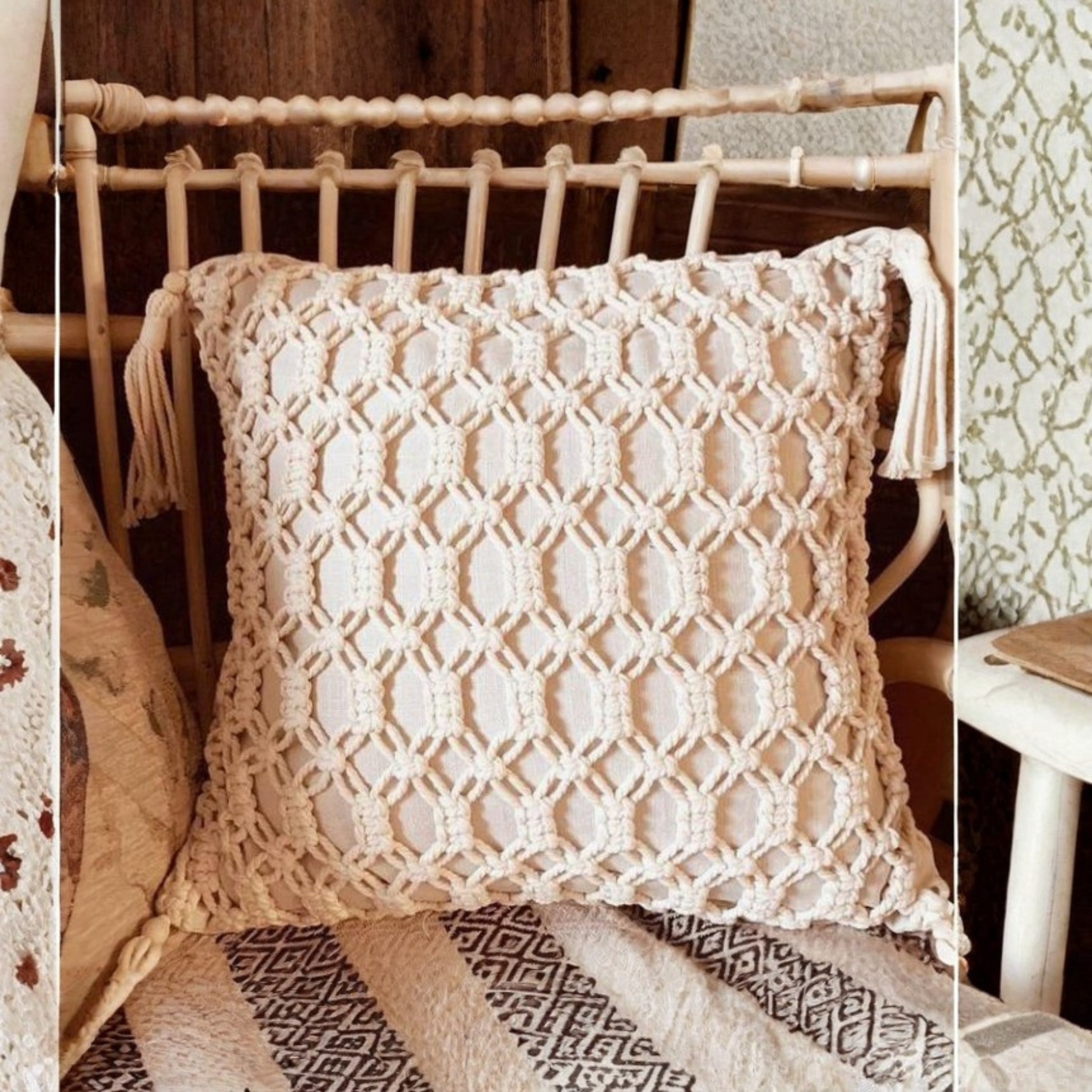 Handmade Macrame Cushion