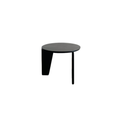 Black Round Solid Wood Coffee Table